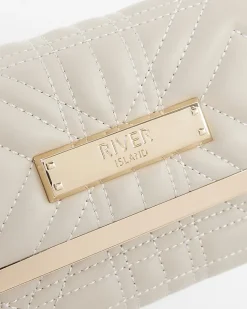 River Island quilted purse Cream Sale
