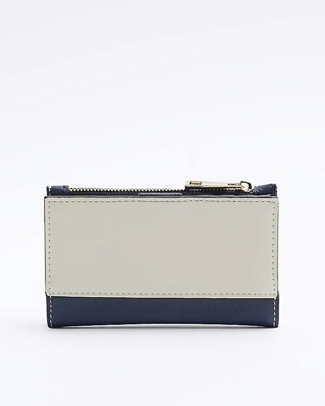 River Island RI monogram mini purse Cream New