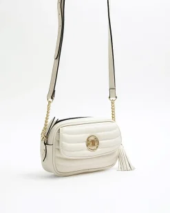 River Island soft cross body bag Cream Hot