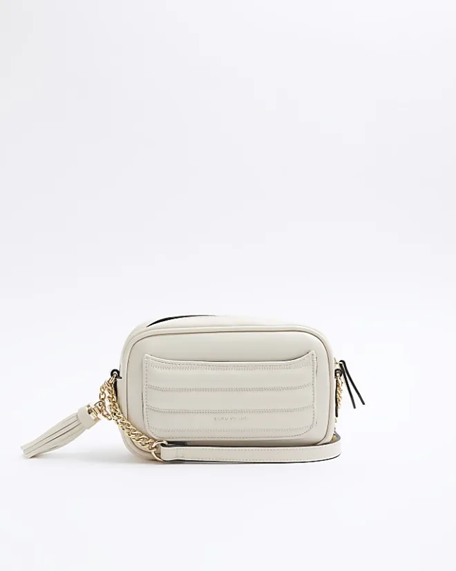 River Island soft cross body bag Cream Hot