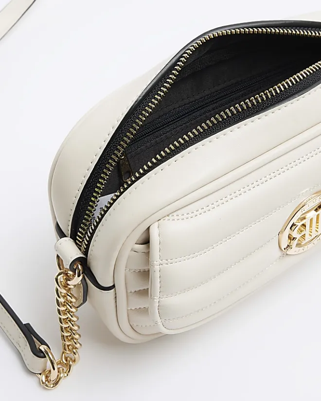 River Island soft cross body bag Cream Hot
