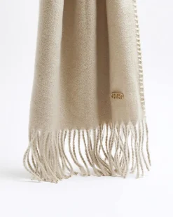 River Island stitch detail scarf Cream Fashion