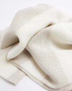 River Island Stripe Scarf Cream Sale