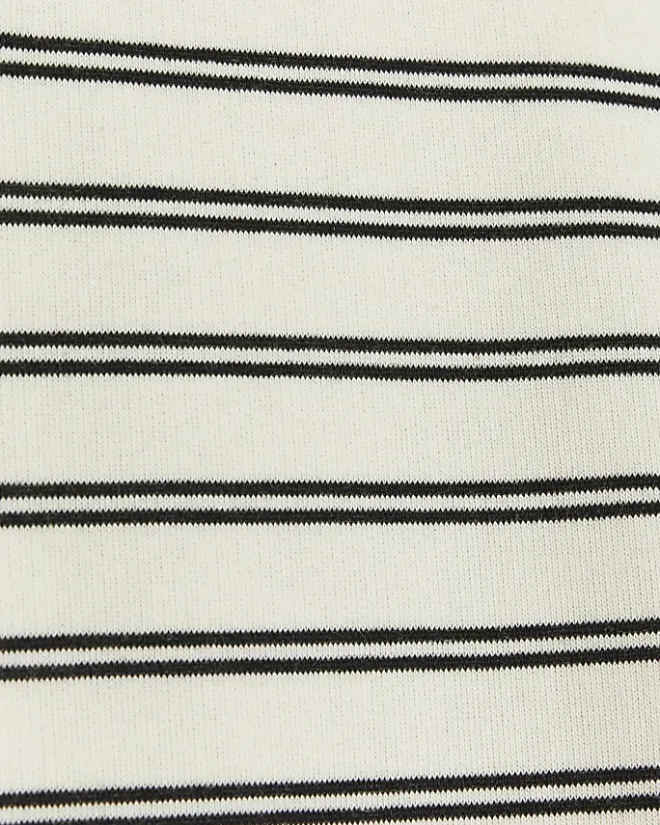 River Island stripe sweatshirt mini dress Cream Clearance