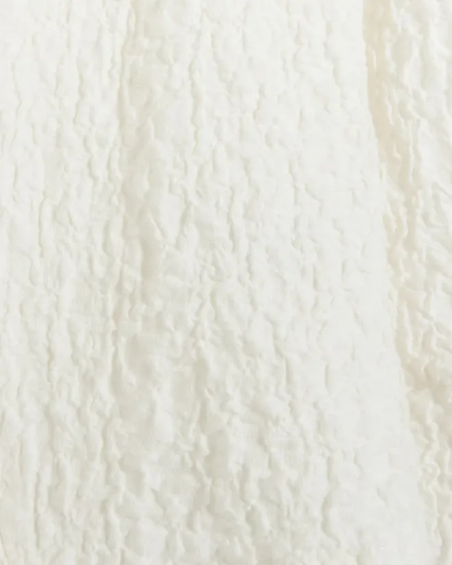 River Island textured long sleeve shirt Cream Discount