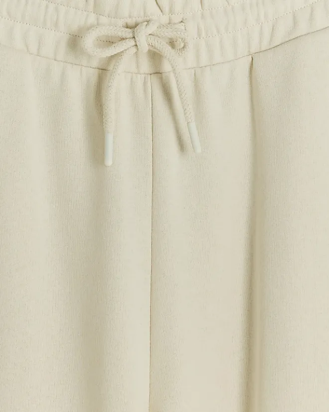 River Island wide leg joggers Cream Online