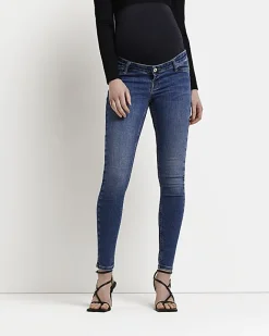 River Island Dark molly maternity skinny jeans Blue Fashion