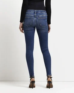 River Island Dark molly maternity skinny jeans Blue Fashion
