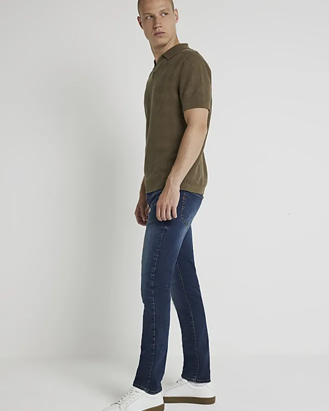 River Island Dark skinny fit jeans Blue Discount