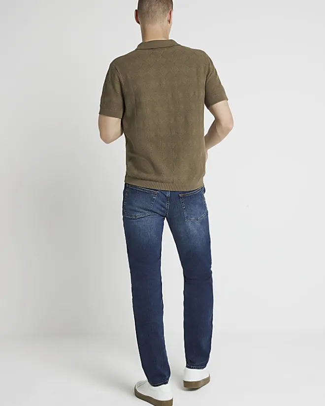 River Island Dark skinny fit jeans Blue Discount