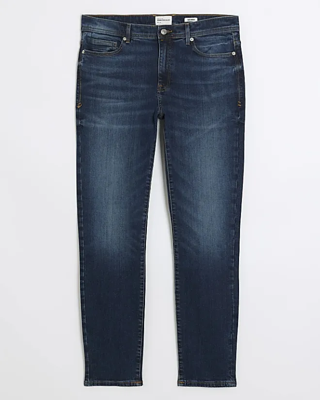 River Island Dark skinny fit jeans Blue Discount
