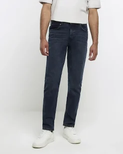 River Island Dark slim fit washed jean Blue Online