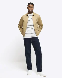 River Island Dark tapered fit jeans Blue Fashion