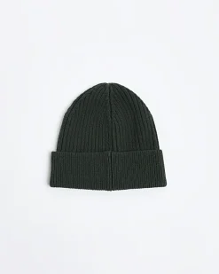River Island Dark rib beanie Green Online
