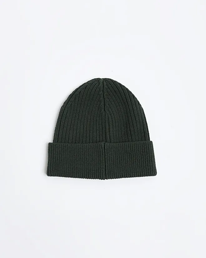 River Island Dark rib beanie Green Online