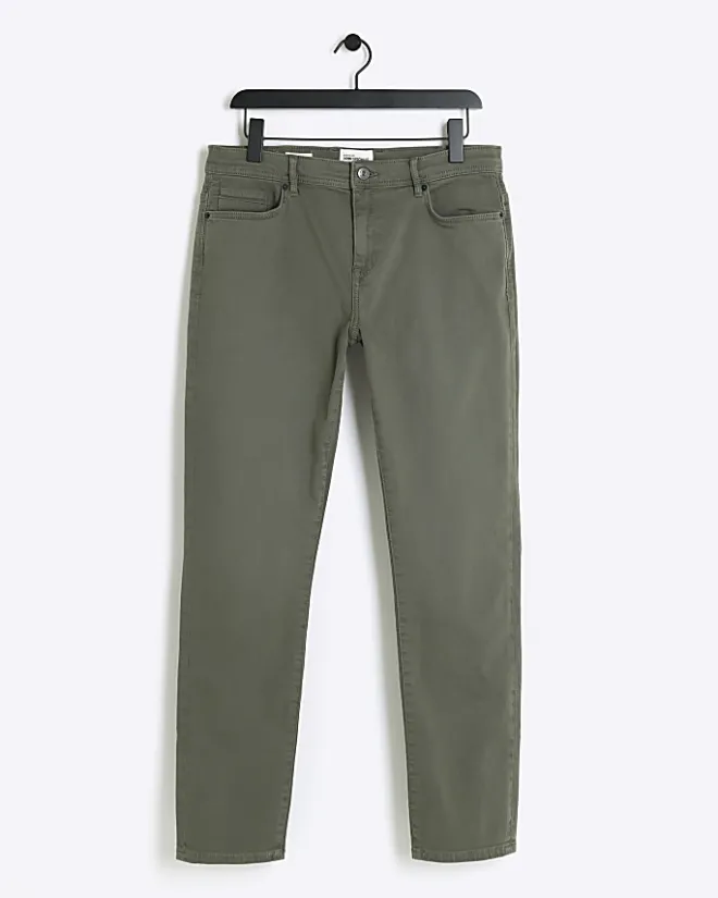 River Island Dark skinny fit jeans Green Outlet