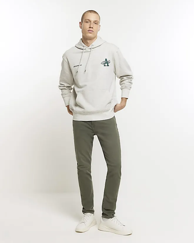 River Island Dark skinny fit jeans Green Outlet