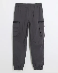 River Island Dark regular fit cargo trousers Grey Hot