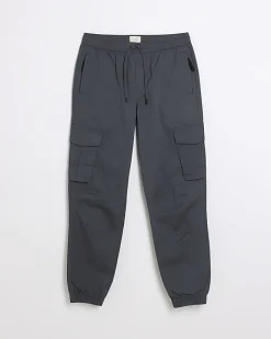 River Island Dark regular fit cargo joggers Grey Hot
