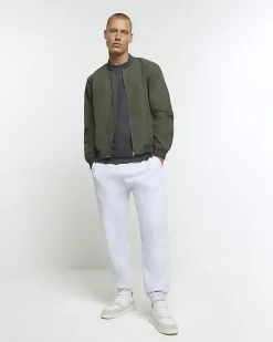 River Island Dark slim fit t-shirt Grey Fashion