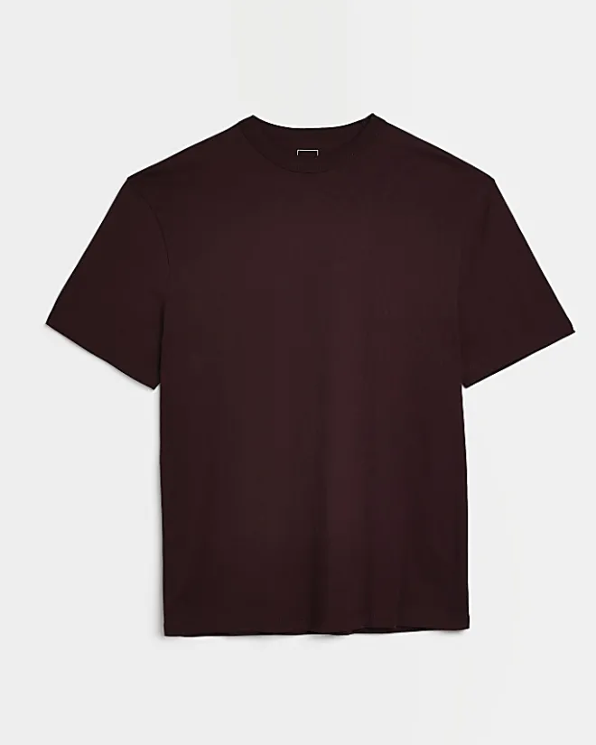 River Island Dark regular fit t-shirt Red New