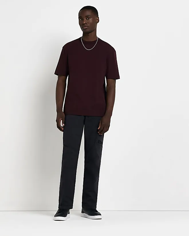 River Island Dark regular fit t-shirt Red New