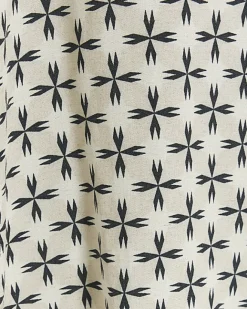 River Island Ecru regular fit geometric revere shirt Stone Hot
