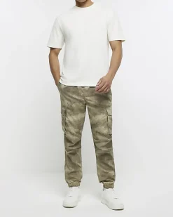 River Island Ecru regular fit t-shirt Stone Hot