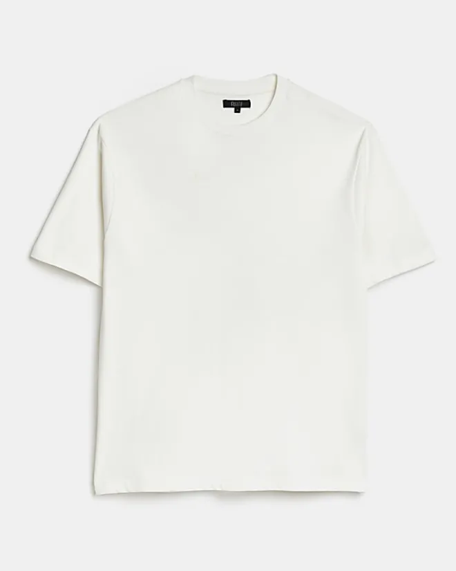 River Island Ecru RI Studio oversized fit t-shirt Stone Online