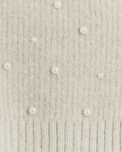 River Island Girls Beige Embellished Knit Top And Shirt Cream Sale