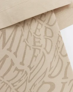 River Island Girls beige graphic t-shirt and leggings set Cream Sale