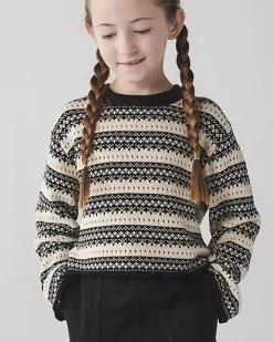 River Island Girls beige stripe knitted crop jumper Cream Best
