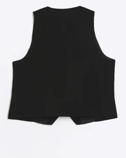 River Island Girls Button waistcoat Black Online