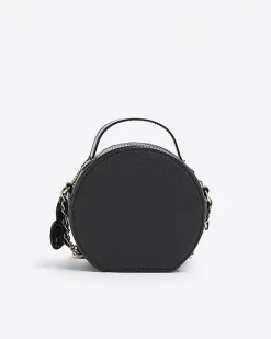 River Island Girls circle embossed cross body bag Black Discount