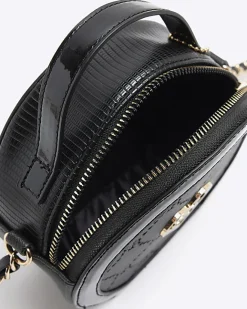 River Island Girls circle embossed cross body bag Black Discount