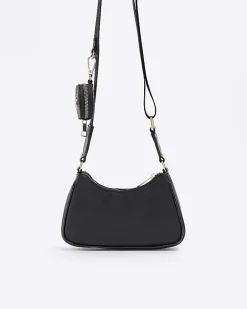 River Island Girls embossed cross body bag Black Fashion