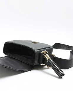 River Island Girls embossed monogram cross body bag Black Sale