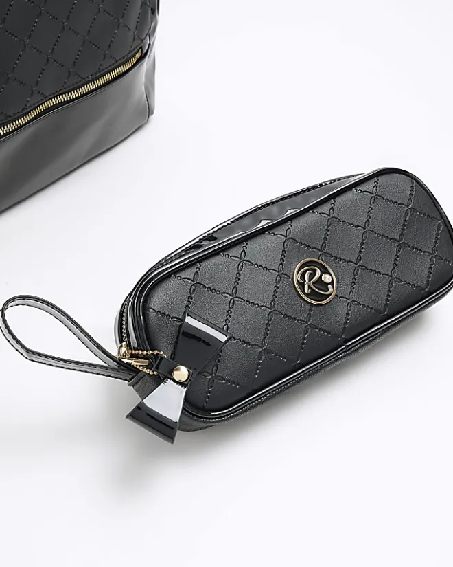 River Island Girls faux leather backpack bundle Black Sale