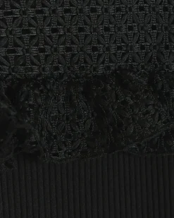 River Island Girls frill lace sleeve blouse Black Best