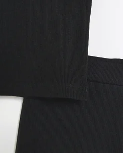 River Island Girls frill one shoulder top set Black Sale