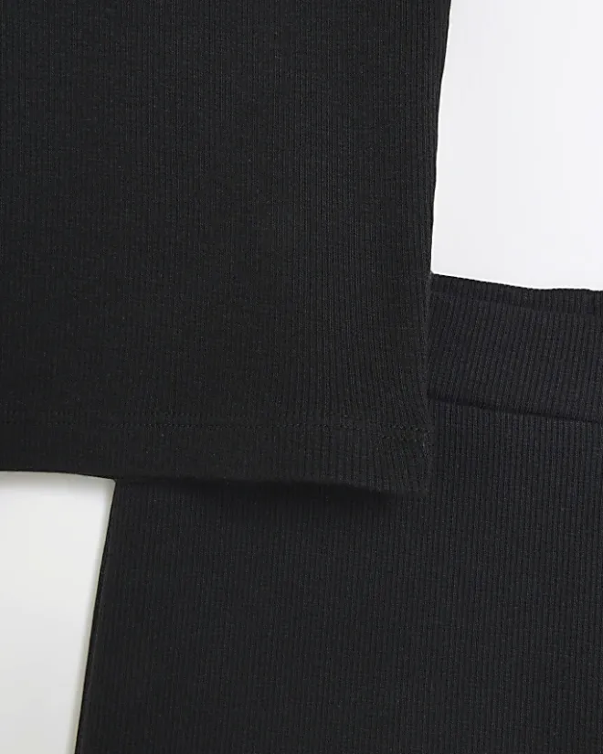 River Island Girls frill one shoulder top set Black Sale