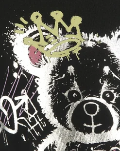River Island Girls graffiti bear t-shirt Black Hot