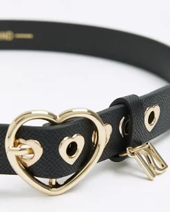 River Island Girls heart buckle belt Black Fashion