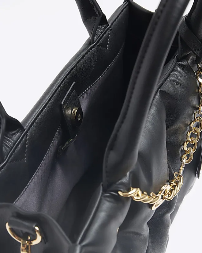 River Island Girls heart stud shopper bag Black Fashion