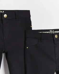 River Island Girls molly jeggings 2 pack Black Fashion