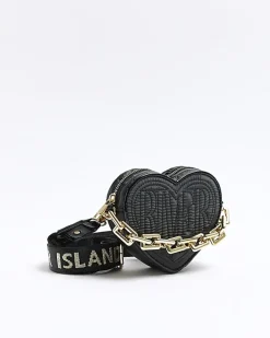 River Island Girls nylon heart cross body bag Black Sale