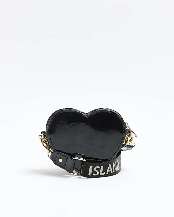 River Island Girls nylon heart cross body bag Black Sale