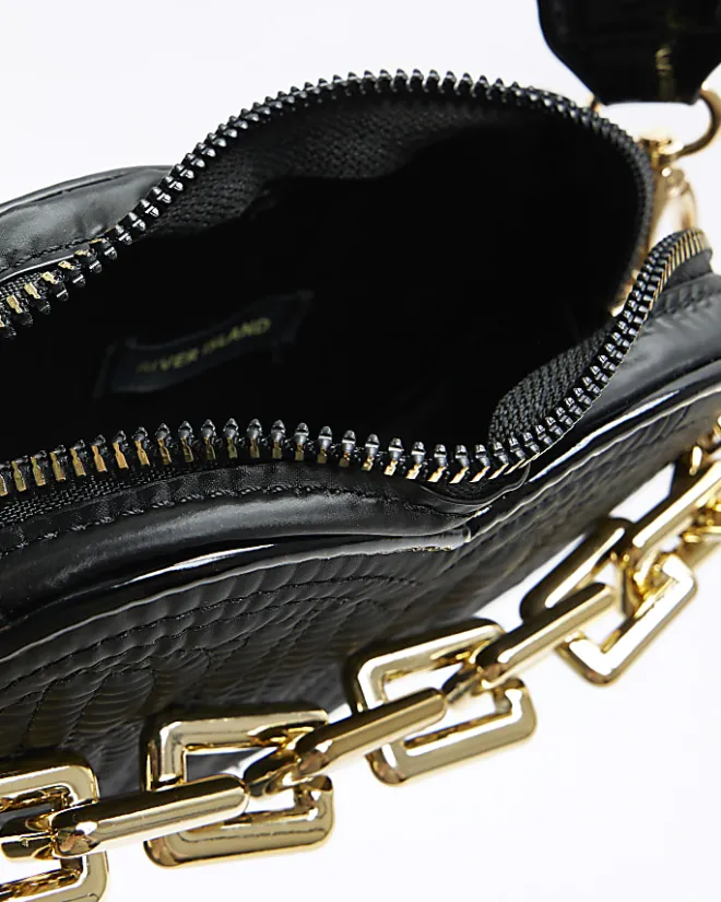 River Island Girls nylon heart cross body bag Black Sale