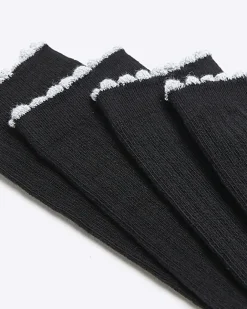 River Island Girls over the knee socks 2 pack Black Best