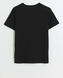 River Island Girls Paris graphic t-shirt Black New